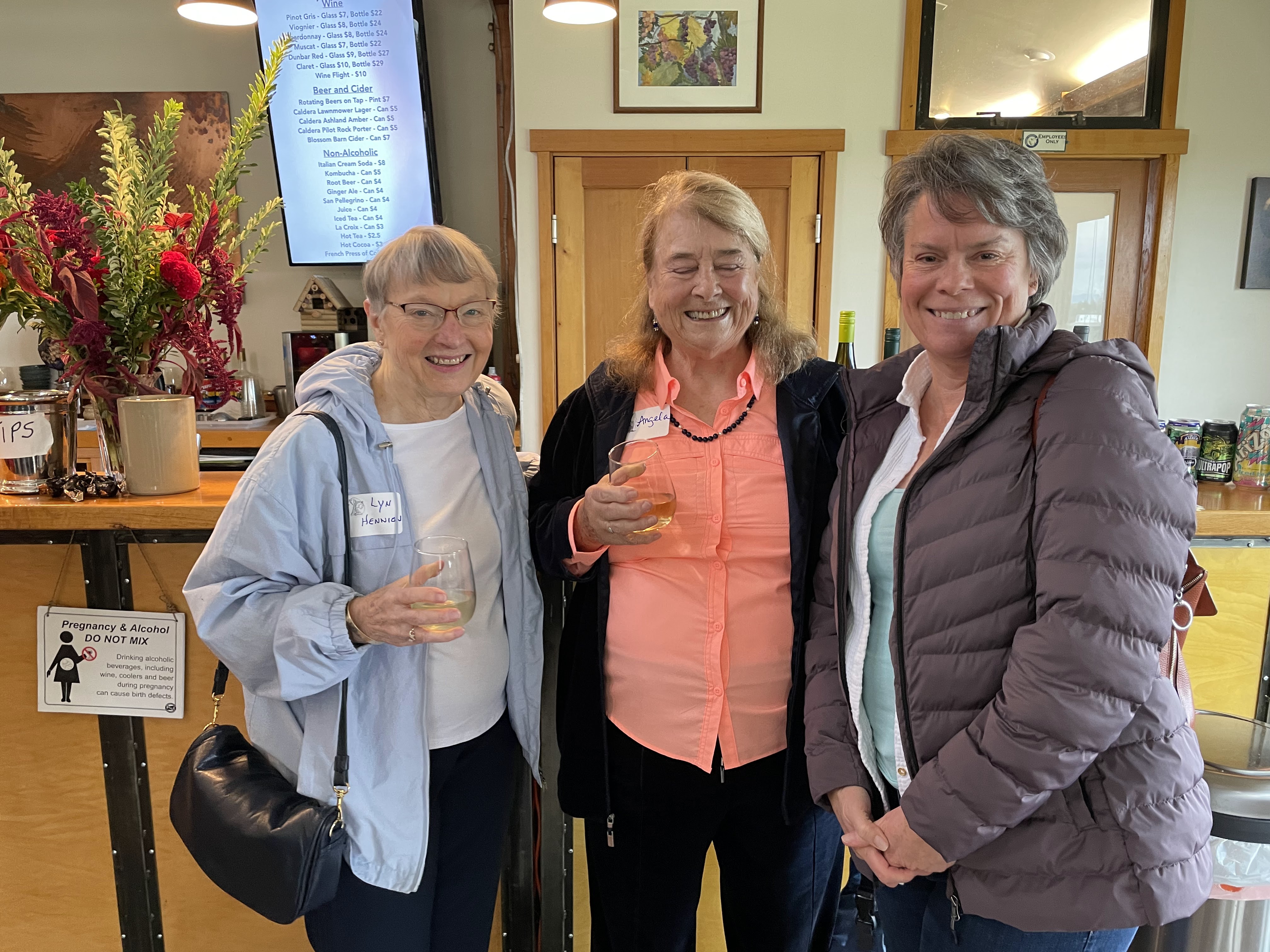 Lyn Hennion with Angela Thorndike and friend